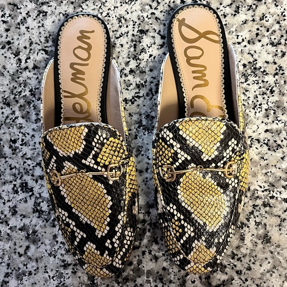 Sam Edelman Shoes - SAM EDELMAN Women’s Leather Snakeskin Embossed Mule Slip Ons